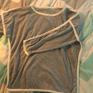 Grey three quarter sleeve shirt